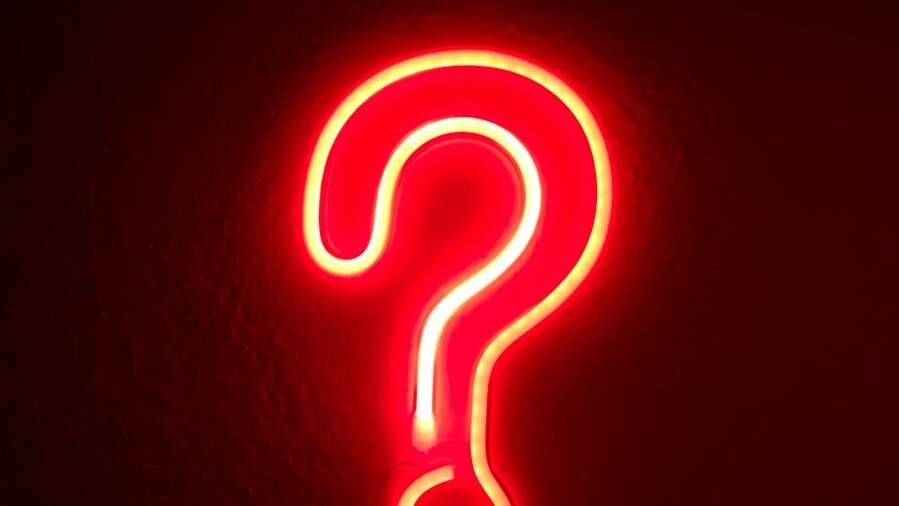 red letters neon light