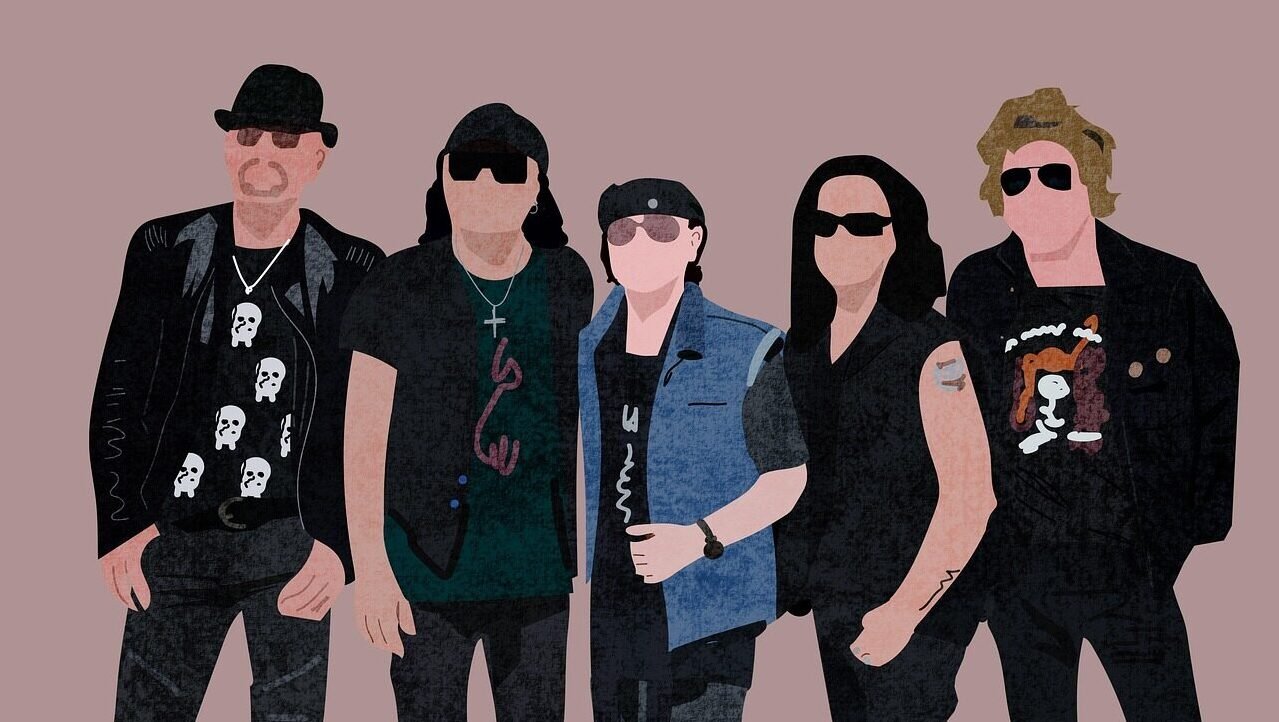 pop group, music, band, artists, drawing, background